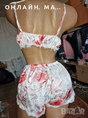 Сатенен Комплект JISEPHINE /M.L , снимка 5 - Корсети, бюстиета, топове - 39604193