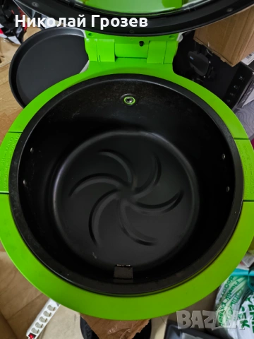 VitAir 1400W 9L Комби Въздушен Фритюрник Зелен Еър Фраер, снимка 4 - Фритюрници - 53938682