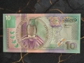 Банкнота - Суринам - 10 гулдена UNC | 2000г., снимка 1
