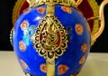 Тибетски чайник порцелан,мед и месинг. , снимка 4
