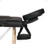 Двусекторна дървена козметична масажна кушетка - черен бял цвят, снимка 3