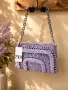 ZARA нова с етикет лилава чанта рафия, снимка 1