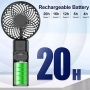 Нов Преносим мини вентилатор 5 скорости + Power Bank 5200mAh Охлаждане, снимка 2