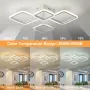 LED Таванна Лампа 24W с 4 Пръстена – Димируема, 3000K–6500K, с Дистанционно – Бяла, снимка 1