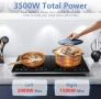 Двоен индукционен котлон AMZCHEF 3500W таймер, снимка 3