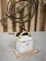 Chanel Луксозна Мини Дамска Кожена Чанта Тип Куфарче С Твърда Дръжка И Дръжка-Верижка Код SEM-842, снимка 9