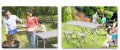 Компект Сгъваема Маса и Столове, 4 Стола, Алуминиев Материал, Сгъваема, 120 x 60 x 70 cm, снимка 7