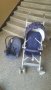 Детска сгъваема количка и бебешко столче за кола 