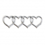 Емблема за Audi / Ауди четири сърца - Silver, снимка 2