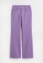 H&M нов дамски панталон с ниска талия и клоширани крачоли в лилав цвят р-р S (EU 38), снимка 3