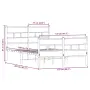 vidaXL Метална рамка за легло, без матрак, опушен дъб, 120x200 см, снимка 9