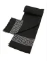 Елегантен мъжки шал сиво и черно на мотиви, снимка 2