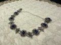 Сребърна гривна с естествени камъни - Лапис Лазули. №8009, снимка 4