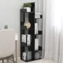 vidaXL Библиотека, черна, 48x25,5x140 см, инженерно дърво, снимка 2