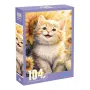 Пъзел Коте в слънчогледи (104 части) S_1239490, снимка 1