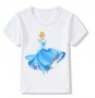 Детска бяла тениска с Пепеляшка с къс ръкав, снимка 1 - Детски тениски и потници - 32067516