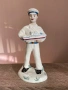 Винтидж порцеланова статуетка „Моряк с кораб“, Коростенски порцеланов завод, СССР, снимка 1