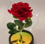 Вечна роза в стъкленица с лед светлина!подарък , снимка 2