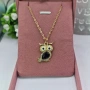 Crystal Owl Necklace Pink 🦉 | дамско колие с бухал, снимка 6