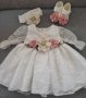 Детска/бебешка официална рокля (0-6), снимка 1 - Бебешки рокли - 42435343