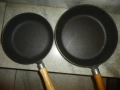 чугунен тиган 2 бр 25, 21, см.нови., снимка 2