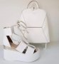 Сандали на платформа - бяла кожа - 311, снимка 2