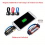 магнитно AA / AAA батерия Micro USB аварийно зарядно телефон , снимка 1 - Оригинални зарядни - 31018318