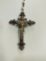 КРЪСТ ФИЛИГРАН СЪС СЕДЕФ КАТОЛИШКИ 18-19 ВЕК, снимка 18