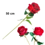 782 Изкуствена роза червена разцъфнала декорация за дом 60см, снимка 1