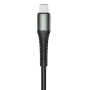Кабел USB-Lightning 3.1A JELLICO 1 метър черен, снимка 2