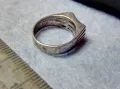 СТАР СРЕБЪРЕН ПРЪСТЕН СРЕБРО 925 МАЙСТОРСКА РЪЧНА РЕТРО АРТ СТИЛ ИЗРАБОТКА 48618, снимка 8
