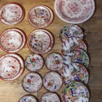 Японски костен порцелан чинийки, снимка 1 - Други ценни предмети - 35392618