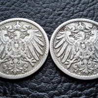 Стара монета 5 пфенига 1910 г.  буква  А , 2 броя- Германия- хит цена !, снимка 4 - Нумизматика и бонистика - 39779332