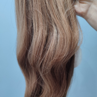Дълга омбре перука с бретон висококачествен косъм, снимка 7 - Аксесоари за коса - 44526532