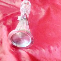Полски Фиат Полмо страхотна метално стъклена ваза, снимка 8 - Антикварни и старинни предмети - 36913601