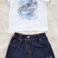 Пола и тениска за момиче 12-18 месеца, снимка 2 - Комплекти за бебе - 33809271