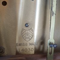Бронзов рядък стенен механичен швейцарски часовник, снимка 3 - Антикварни и старинни предмети - 42497168