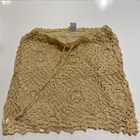 Уникална плажна плетена лятна пола бежов цвят , снимка 10 - Поли - 36514123