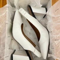 Обувки Kiomi блок ток бели естествена кожa, снимка 8 - Дамски обувки на ток - 39230061