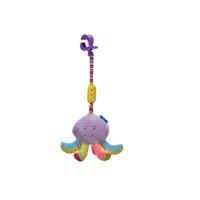 Висяща играчка за количка, Цветен октопод, със звук, 24 см, снимка 1 - Плюшени играчки - 44395692