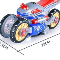 Каскаден музикален светещ мотоциклет 360°, снимка 5 - Музикални играчки - 42368446