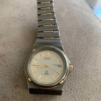 Vintage Seiko Quartz SQ100 #8123-6030 Day Date Gold Men's 36mm Wrist Watch, снимка 2 - Мъжки - 42029996