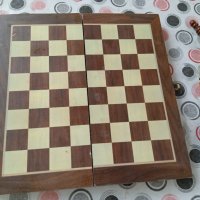 Немски шах дървена кутия,стъклени и дървени фигури, снимка 5 - Шах и табла - 37792878