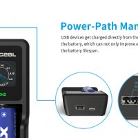 Зарядно/тестер XTAR VC2SL с LCD за 18650 Li-Ion акумулаторни батерии, снимка 8 - Друга електроника - 37791715