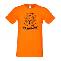 Мъжка тениска I Love My Long Haired Chihuahua Dog,Куче, животно,подарък,изненада, снимка 7 - Тениски - 36935325