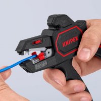 KNIPEX Клещи автоматични за сваляне на изолация, оголване на кабели KNIPEX 12 62 180, 0,2-6,0 mm², снимка 3 - Клещи - 39151625