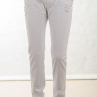 Бял дамски панталон Phard - W33, снимка 1 - Панталони - 42652835