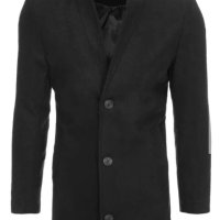Мъжко палто черно, снимка 1 - Палта - 42542204