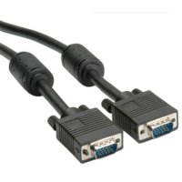 Кабел VGA - VGA 10м, Черен Digital One SP01269 Висококачествен кабел с два феритни филтъра и DDC, снимка 1 - Кабели и адаптери - 31482438