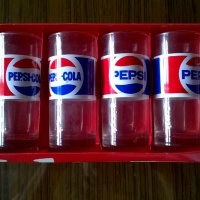 чаши стъклени антикварна рядкост 6 бр Пепси Pepsi и София, снимка 1 - Антикварни и старинни предмети - 29222599